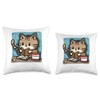 Cat Treats Lover Kitten Pet Book Reader Bookworm Cat Throw