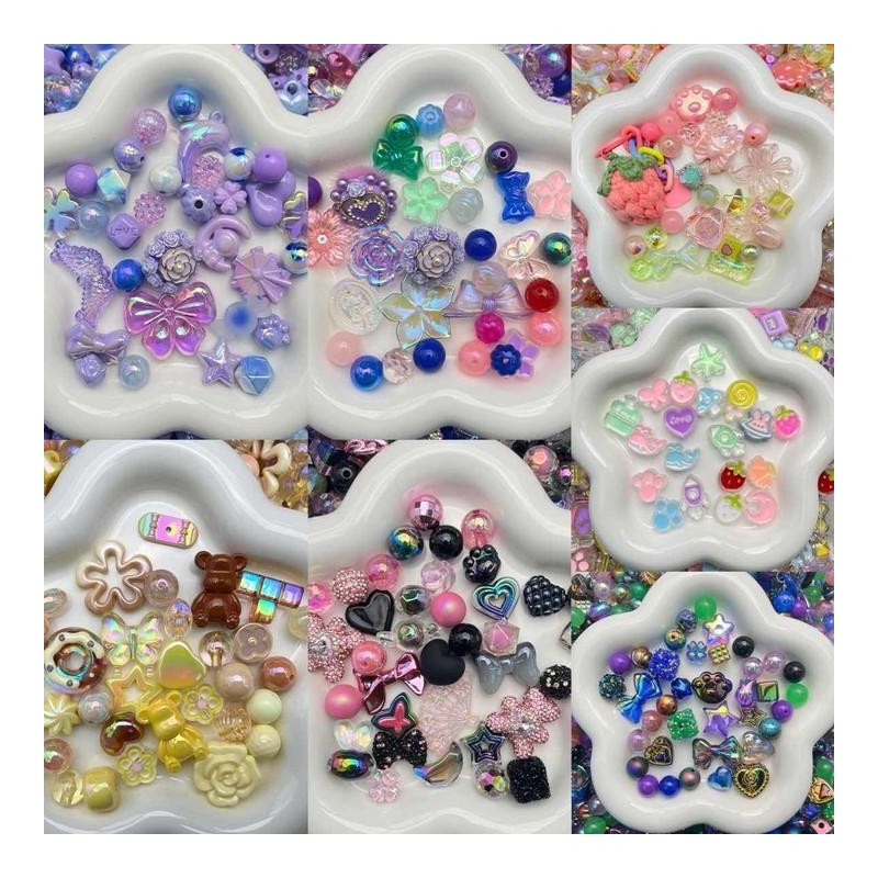 Acrylic Beads Mix(16mm)-Beading making-Bead Assortmens-DIY:_Light Blue_650ml