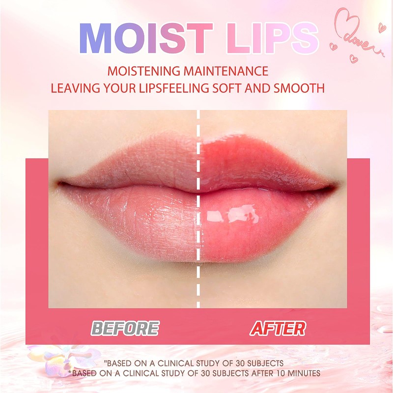 LANGMANNI Moisturizing Lip Oil,No-Sticky Lip Gloss Lip Balm Lip Care,Fruit