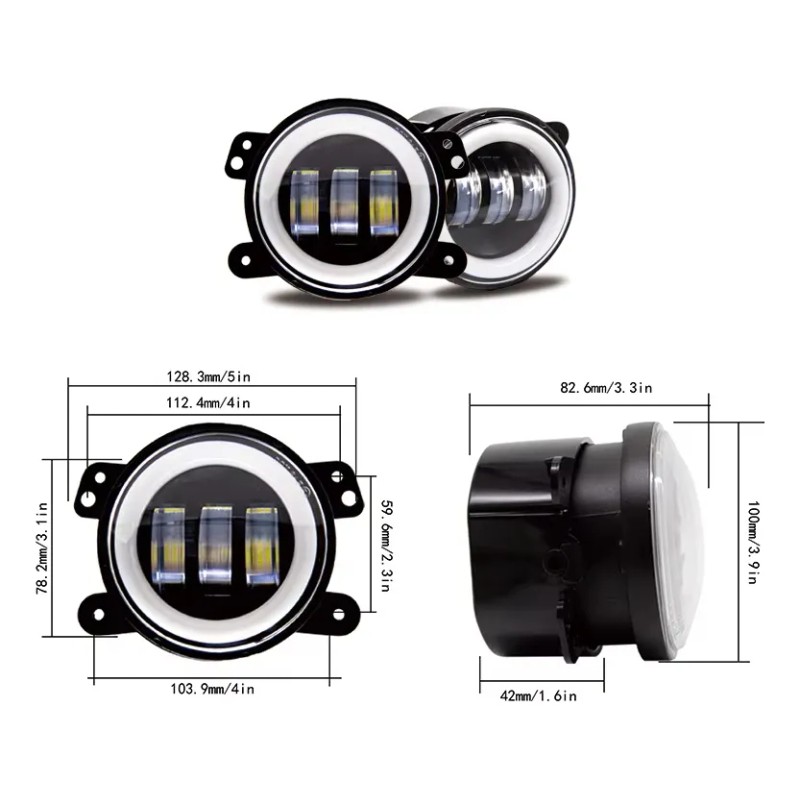 2 Luces Antiniebla Led Redondas De 4 Pulgadas 30 W