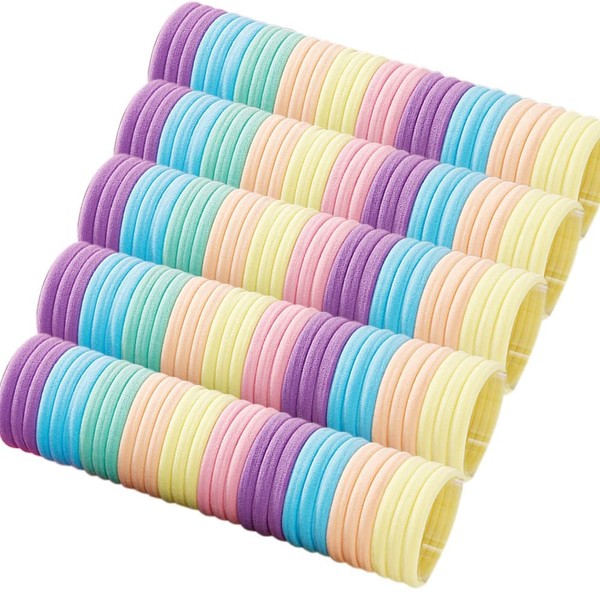 120PCS Seamless Hair Ties For Thick,Cotton Ponytail Holders Elastic Hair Bands for Thick Hair, No Damage Women Girls Hair Accessories (120PCS)