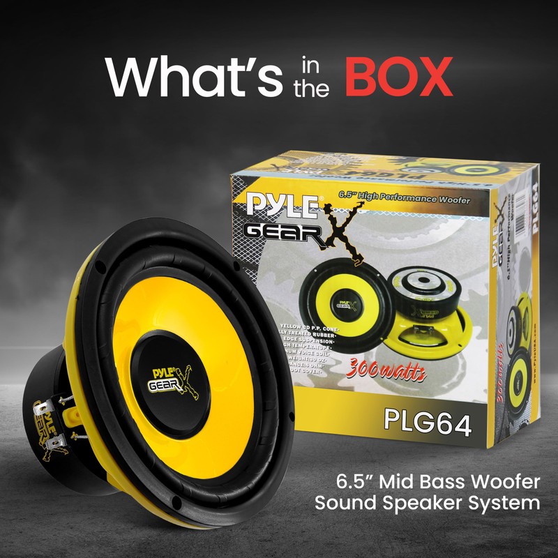Pyle 6.5 Inch Mid Bass Woofer Sound Speaker System -