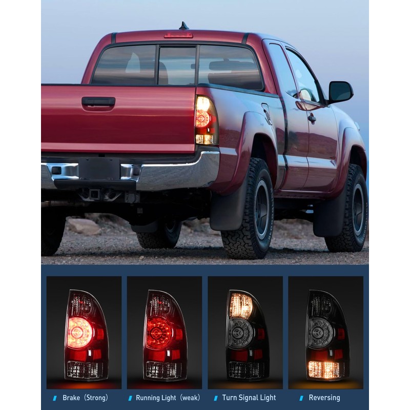 Nilight Taillight Assembly Compatible with Toyota Tacoma 2005 2006 2007