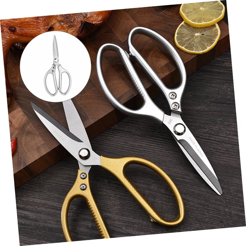 Alipis Ergonomic Metal Scissors Kitchen Shears Set Stainless Steel Shears