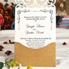 Jofanza 20PCS 5 x 7.3 Inch Gold Wedding Invitations Cards