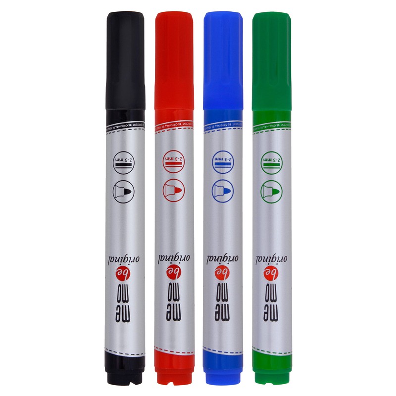 memobe Board Marker Pack of 4, Line Width 2-3 mm,