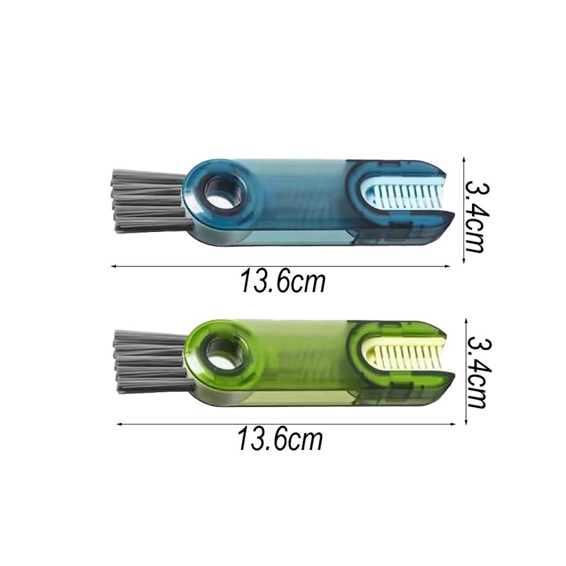 3-in-1 Cup Lid Crevice Cleaning Brush, 2 Pcs Multifunctional Cleaning