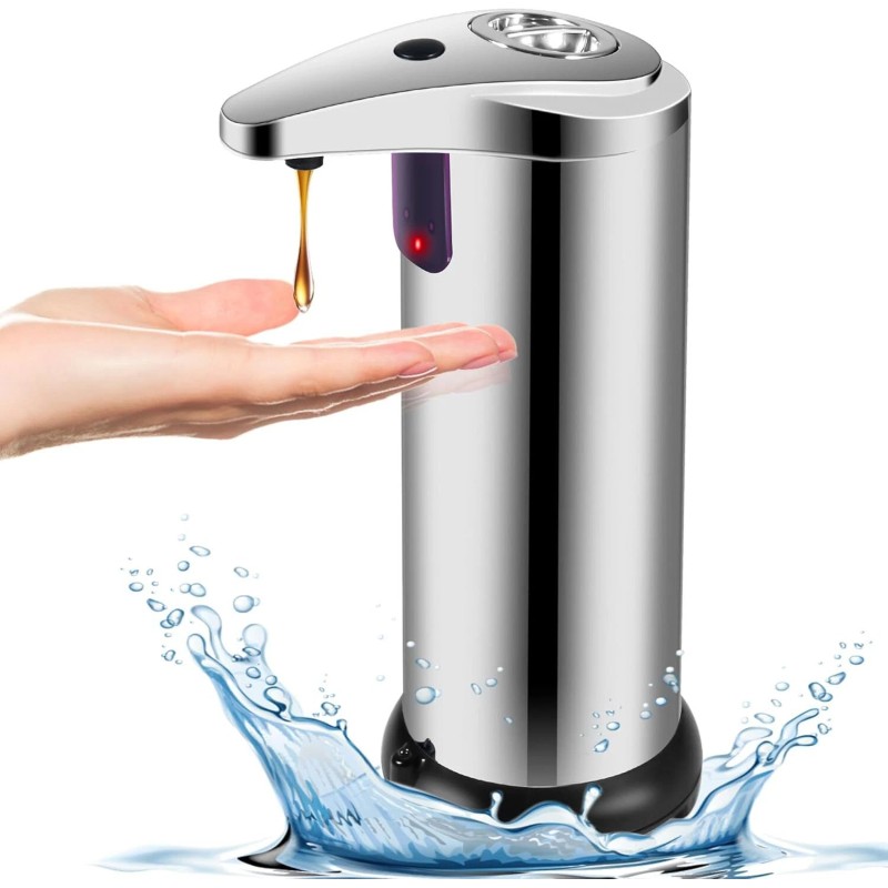 Unbranded Touch-Free Rechargeable Soap Pump Dispenser Auto Handfree Sensor Stainless
