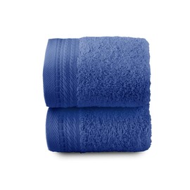 Top Towel - Premium - Large Bath Towels - Bath Towels - 2 Face Towels or Bidet -30x50cm - 100% Cotton - 600g - Blue