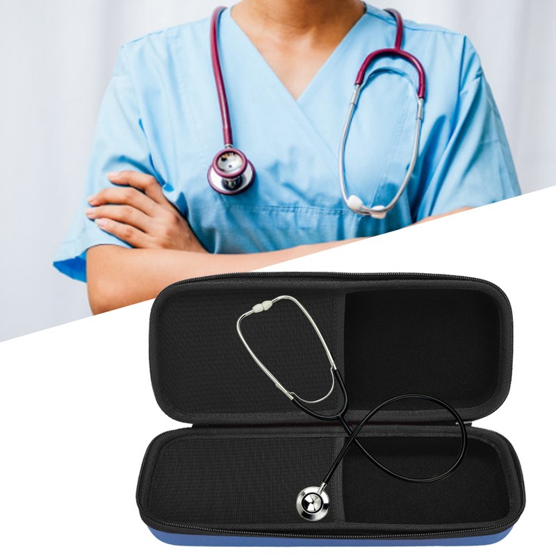 Portable Household Stethoscope Storage Box Organizer Case Storage Bag ContainerDark