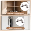 2pcs 170 Degree Hydraulic Cabinet Door Hinges, Adjustable Lazy Susan