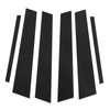 6PCS Door Window B C Pillar Cover Trim Glossy Black