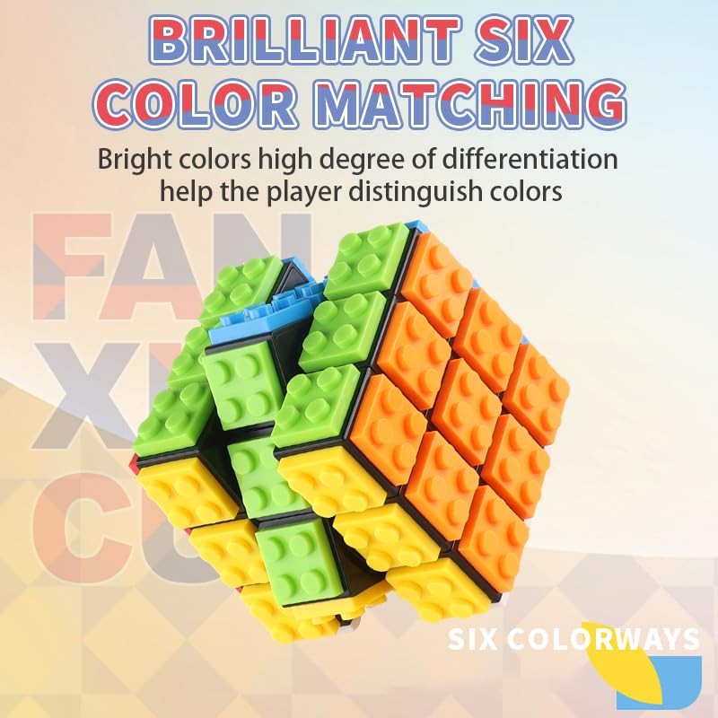 Findbetter Building Blocks Cube Building Blocks Removable Surface Color Blocks