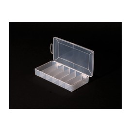 Leeda 6 Compartment Tackle Box Clear,