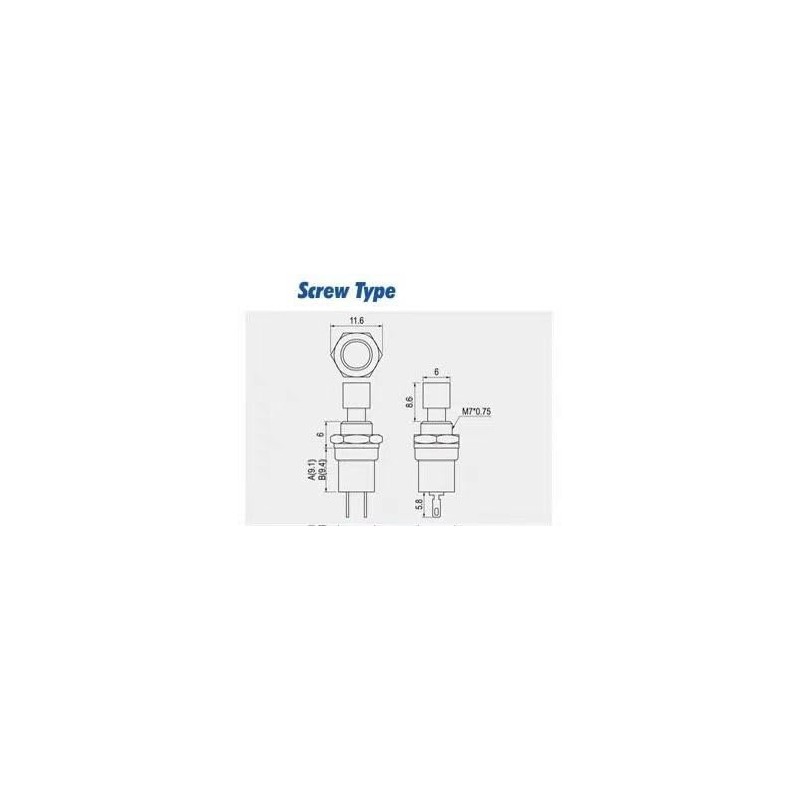 1PC SCI Non-Locking Momentary Button Switch Automatic Reset Contact Push