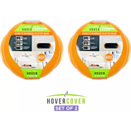Hover Cover 2pk Hover Cover Magnetic Microwave Oven Food Splatter Guard Steam Vents Orange