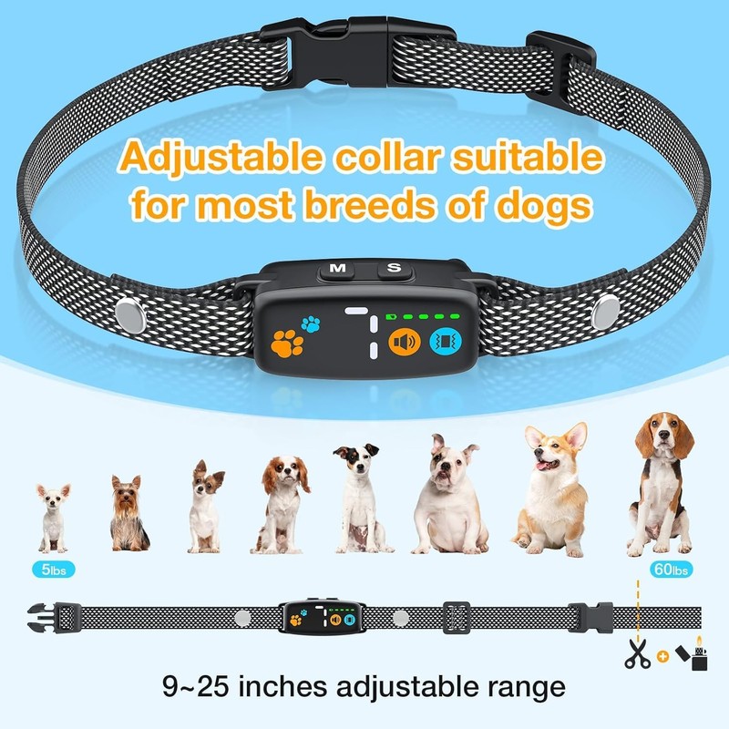 Anti Bark Collar for Small Dogs 5-15lbs, No Shock Barking