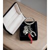 Mavilla Fashion Stainless Steel Keyring Pendant with Lucky Horseshoe and