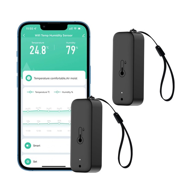 Smart Hygrometer Thermometer: Waterproof Humidity and Temperature Sensor with App