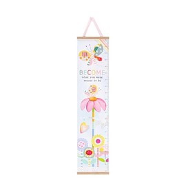 DEMDACO Katy Ellis Collection Become What Your were Meant to Be Butterfly & Floral Canvas Growth Chart Ruler nspirational Kids Height Chart for Nursery & Playroom Decor - 40 x 9.5 Inch