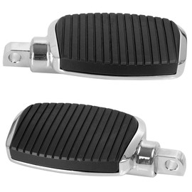 SWESGI Motorcycle Passenger Mini Board Floorboards Footpegs Pedals Footrests Highway Pegs with Anti-Slip Rubber Universal for Harley Davidson Dyna Touring Honda Suzuki Yamaha Triumph (Chrome)