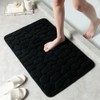 Microfiber Bath Mat for Bathroom – Water-Absorbing Cobblestone Embossed Design