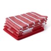 Encasa XO Kitchen Dish Towels Set | Red | Waffle