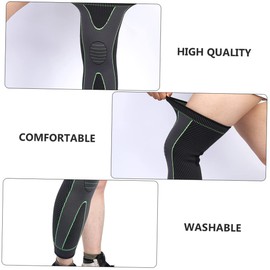 BESPORTBLE Full Leg Compression Sleeve Breathable Knee Protector for Sports Knit Design Optimal Durability Comfort for Gym Basketball Badminton Enthusiasts Stylish