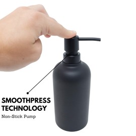 Yew Design Matte Black Soap Dispenser for Bathroom Hand Soap Dispenser, 15oz