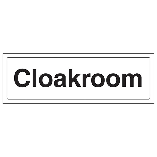 V Safety Cloakroom 300 x 100 mm - Glow In