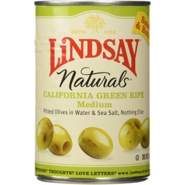 Lindsay Olives Green Ripe Medium Pitted, 6-Ounce (Pack of 6)