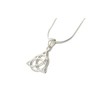 925 Sterling Silver Trinity Knot Pendant on Snake Chain, Sterling