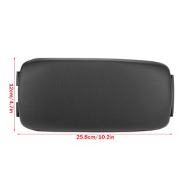Ymiko Armrest Cover, Centre Console, Armrest Cover Made of Black Leather, Compatible with 8P / 2003-2013 8P0864245P (Leather)