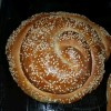 Rosh Hashana or Shabbat Vegan Round Challah Parve Home Made With Raisins