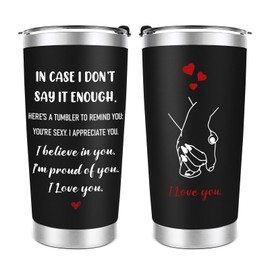 Gifts for Her or Him, Wedding Anniversary Ideas Gifts for Couple, 20 Oz Tumbler, Birthday Christmas Valentines Gifts for Boyfriend Girlfriend, Romantic Wedding Presents for Wife Husband, I Love You