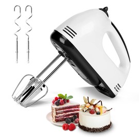 LSXD Batidora de Mano, Batidora Profesioal de 7 Velocidades, Batidora Electrica con 2 Varillas y 2 Ganchos, para Mezclar Galletas, Batir Alimentos, Huevos, Pasteles