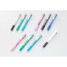 三菱鉛筆 4色ボールペン クリフター 0.7 透明 10本 SE4354.T