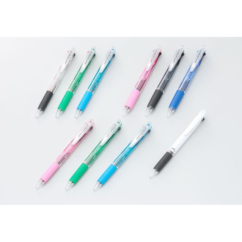 三菱鉛筆 4色ボールペン クリフター 0.7 透明 10本 SE4354.T