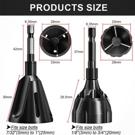 3-25 mm External Deburring Chamfer Tool, Hex Shank Deburring Tool for Thread Repair, Metal Deburring for Steel, Pipes, Brass and Plastic