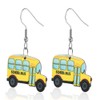 Lovely Original Unique School Bus Hanging Earrings in Resin Cartoon