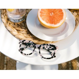 Peepers by PeeperSpecs Center Stage Progressive Blue Light Blocking Reading Glasses - black marble +2.00