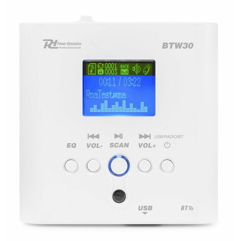Power Dynamics BTW30 Built-In Amplifier with Bluetooth, Stereo Amplifier for