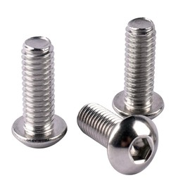KOSJETHAS 50Pcs #8-32 x 1/2" Button Head Socket Cap Screws Allen Hex Bolts, 304 Stainless Steel 18-8, Coarse Thread UNC Full Thread