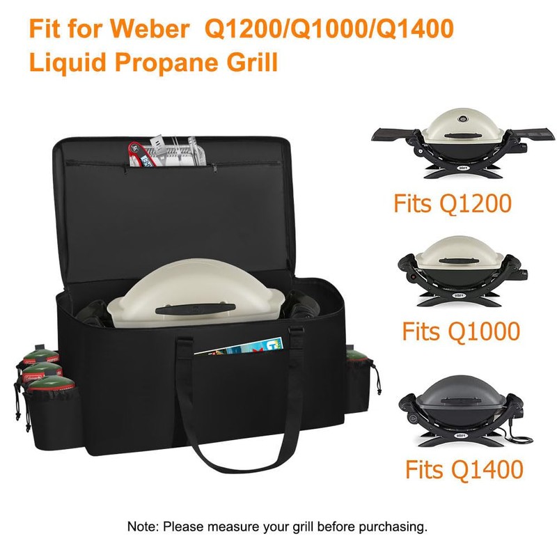 Ajyingasyo Grill Carry Bag for Weber Q1000 Q1200 Liquid Propane