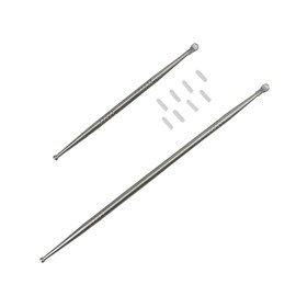Airgoesin 2pcs Long Tonsil Stone Remover Tool + Earwax Curette Ear Picks Remover Tool Stainless Steel