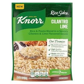 Knorr Rice Sides Cilantro Lime Rice for a Delicious + Quick Side Dish, with 100% U.S. Grown Rice + No Artificial Flavors or Preservatives, 5.5 oz