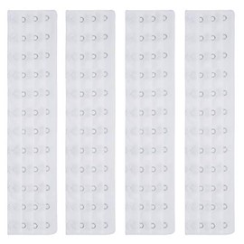 DoHope Longline Bra Corset Extenders for Bustiers Shapewear Waist Cincher White (12 Hooks 4pcs White)