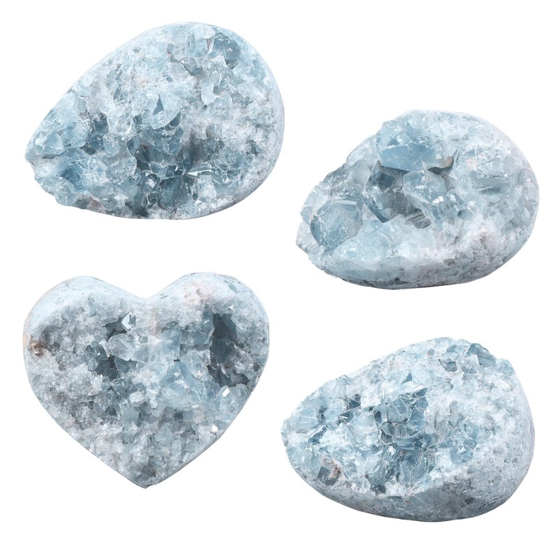 dssmboom Natural Rough Blue Celestite Crystal Mineral Specimen for Crystal