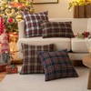 MIULEE Christmas Set of 2 Scottish Tartan Plaid Throw Pillow