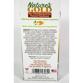 Nature's Gold JASMINE + CEDARWOOD Aluminum Free Deodorant 24Hr Protection 2.5oz